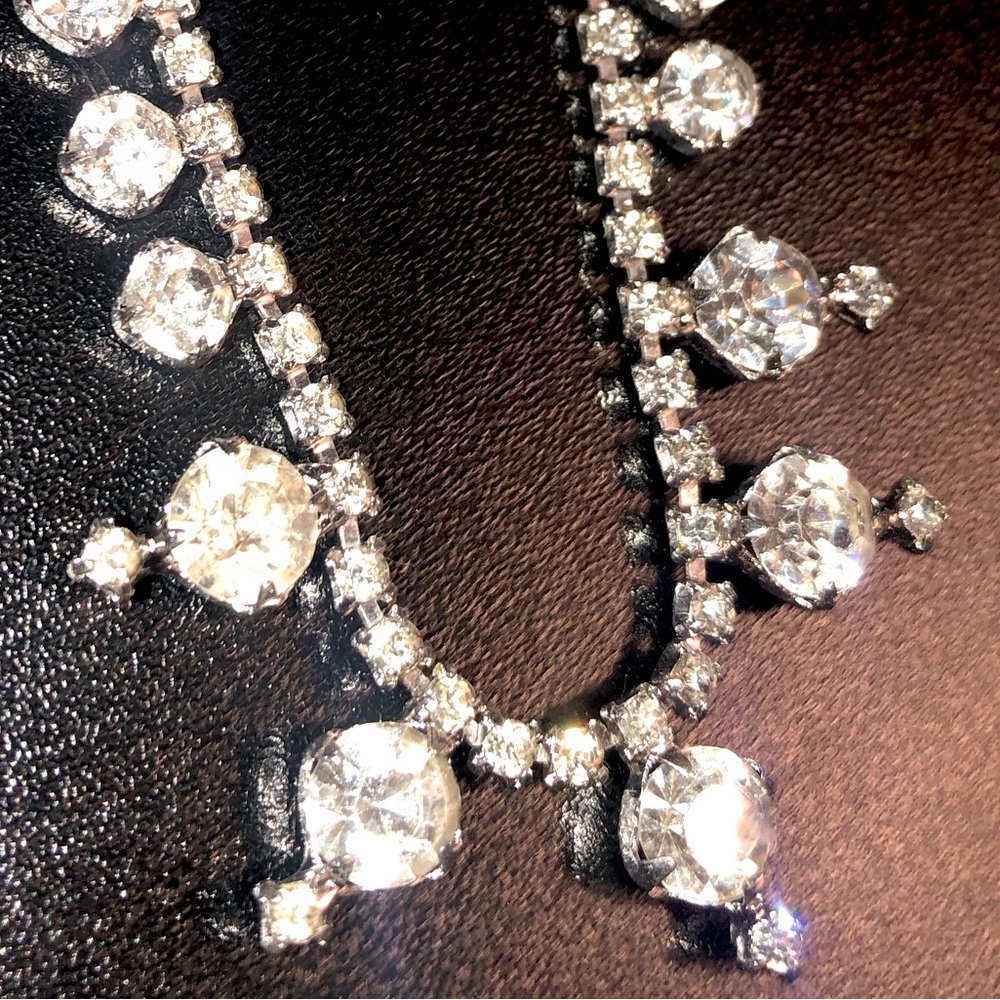 Vintage Rhinestone Necklace & Bracelet Set - Picture 3 of 7